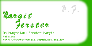 margit ferster business card